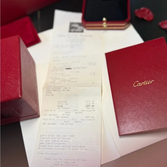 Cartier Silver Ring with diamond - Picture 6 of 6